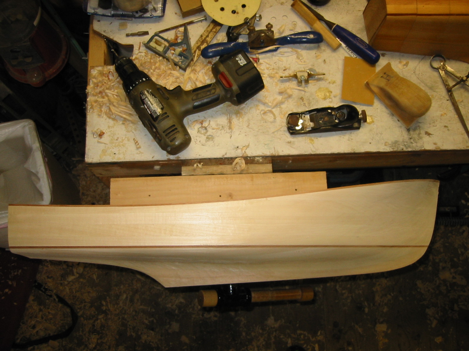 Half hull model of John's Bay Boat 42